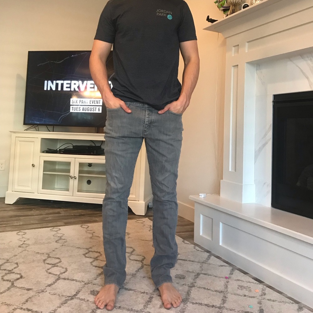 Gray jeans